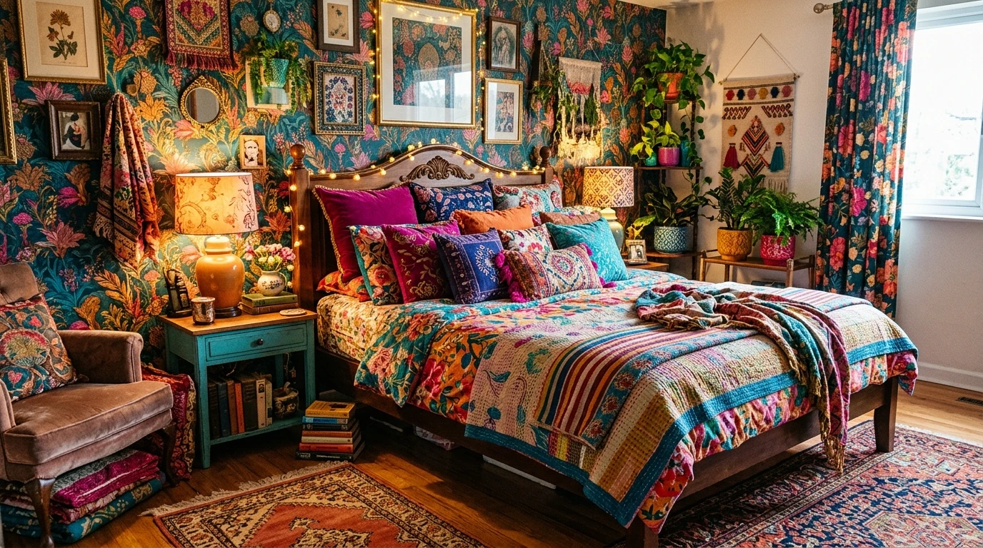 Bold Cozy Maximalism Ideas for Colorful and Vibrant Spaces idea 2