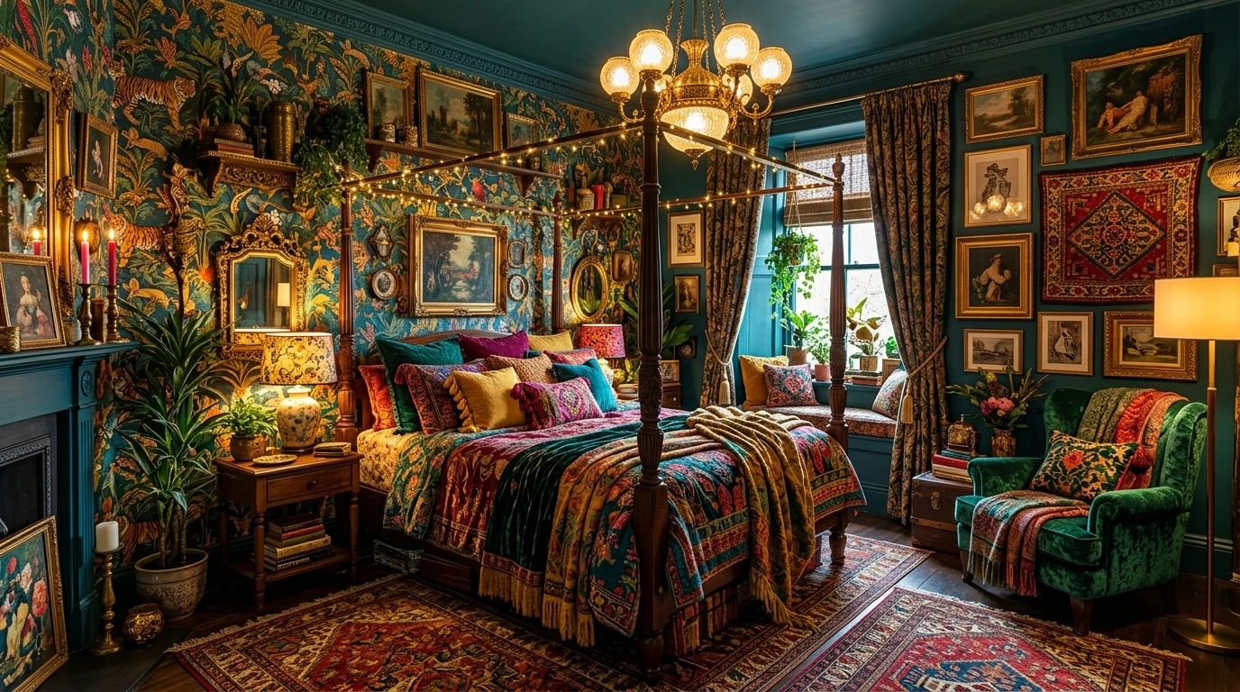 Bold Cozy Maximalism Ideas for Colorful and Vibrant Spaces idea 11