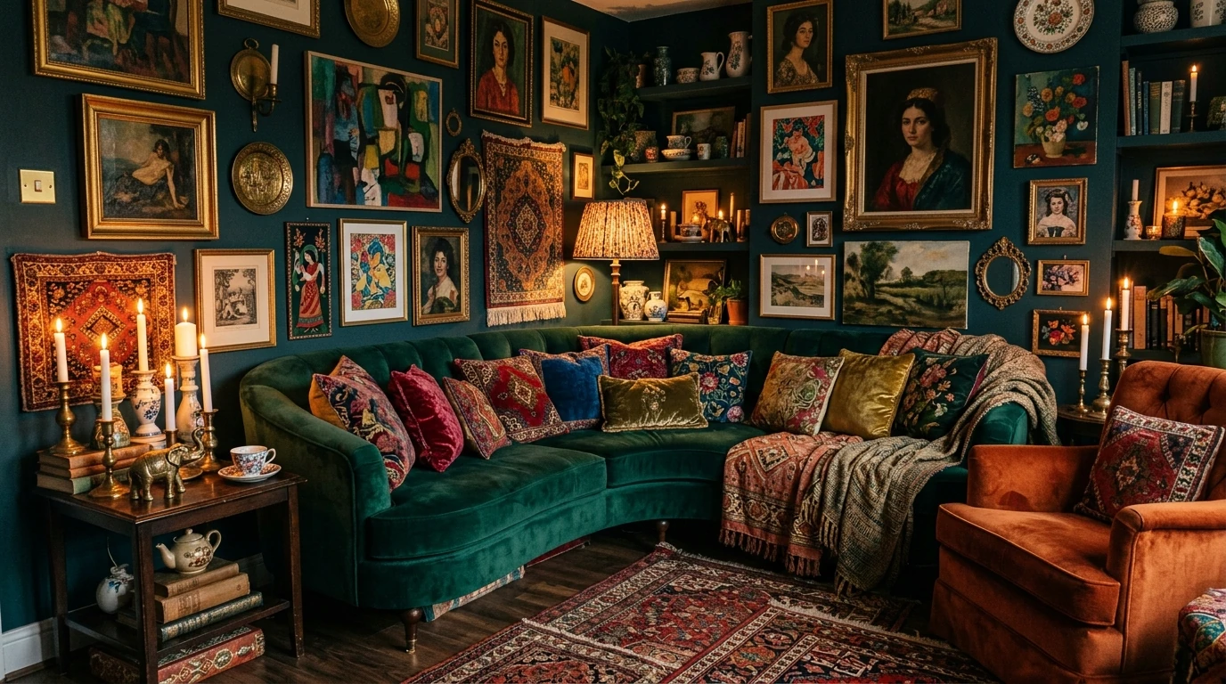 Bold Cozy Maximalism Ideas for Colorful and Vibrant Spaces idea 13
