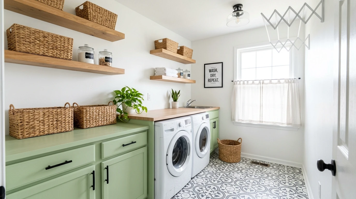 Budget small laundry makeover 7