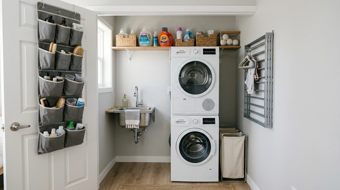 Budget small laundry makeover 12