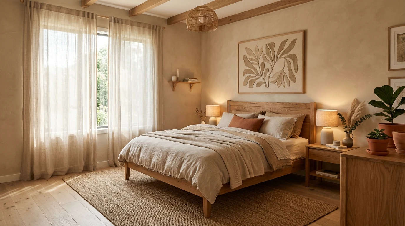 14 Calming Cozy Earthy Bedroom Ideas in Warm Neutral Tones