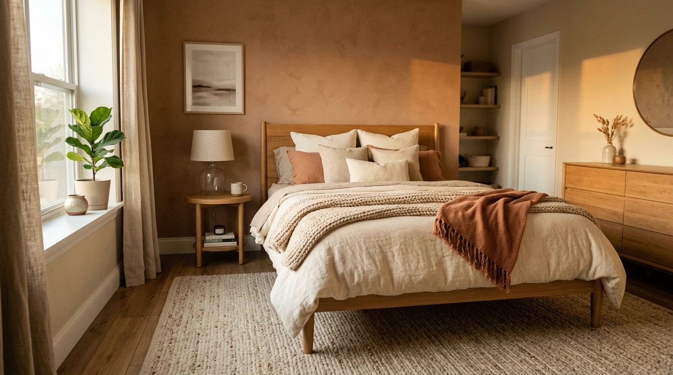 Cozy earthy bedroom idea 2
