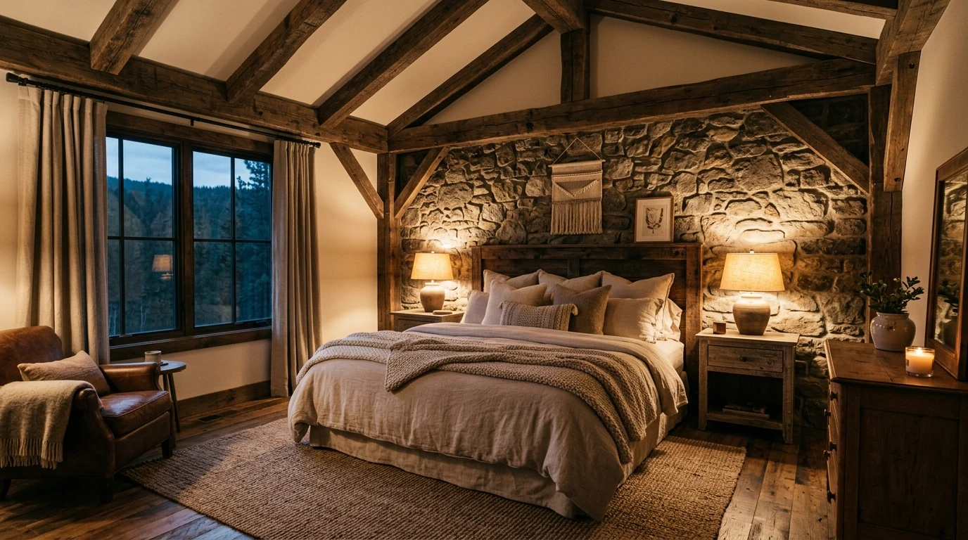 Cozy earthy bedroom idea 4