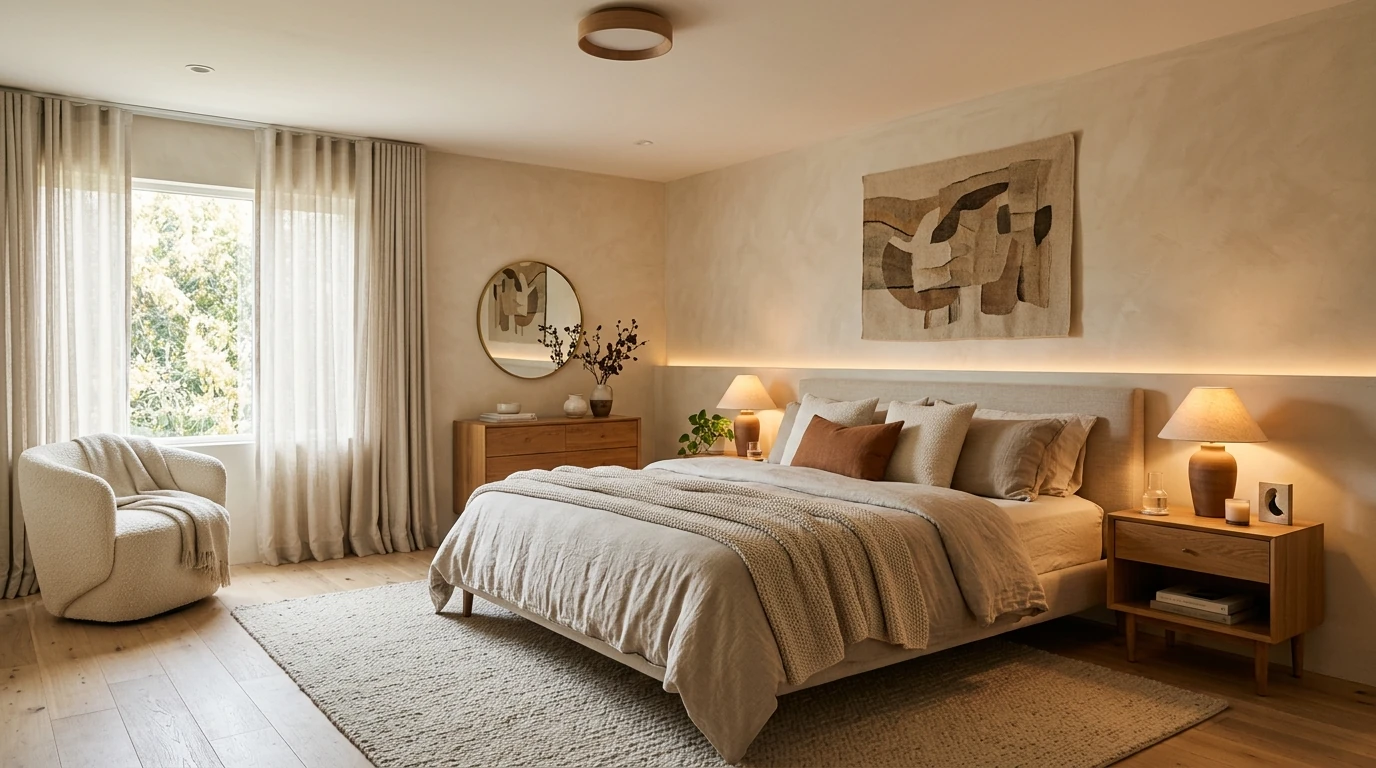Cozy earthy bedroom idea 7