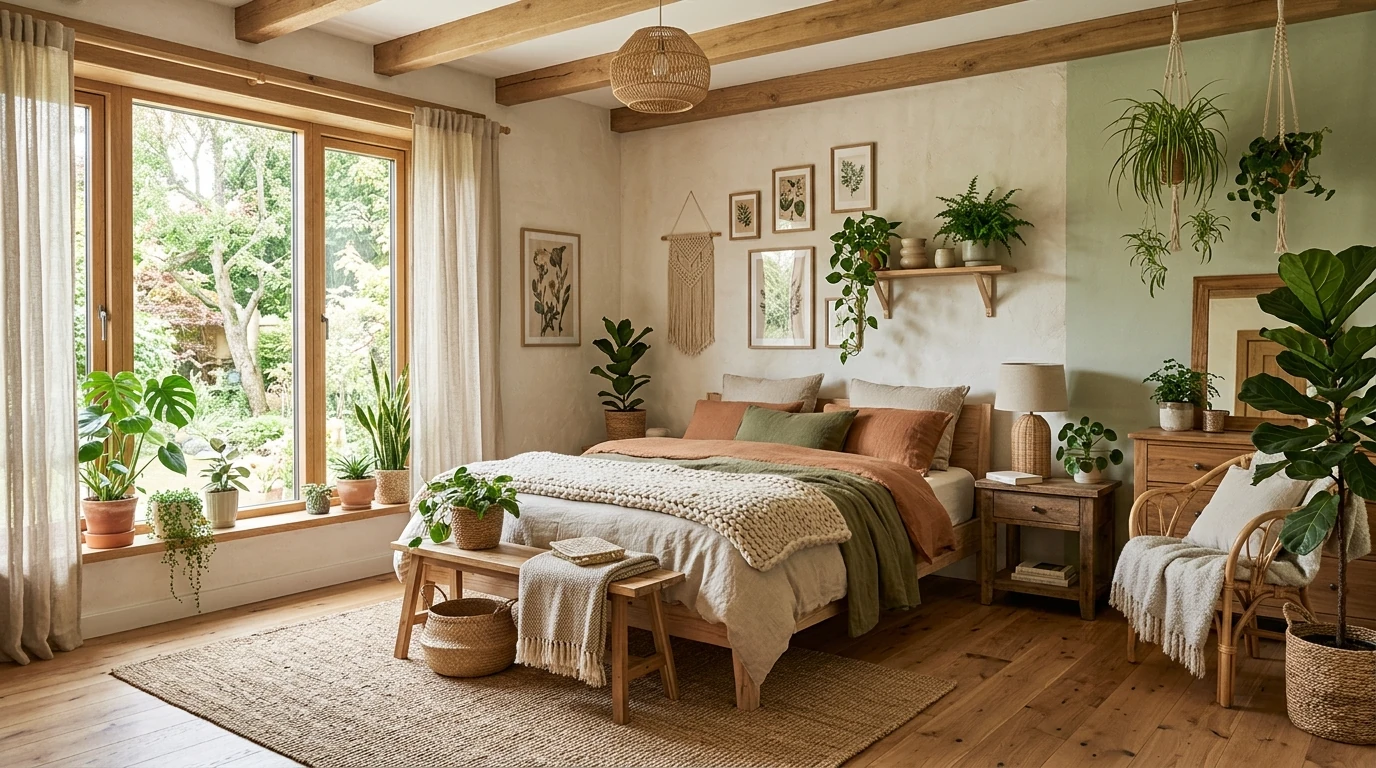 Cozy earthy bedroom idea 8