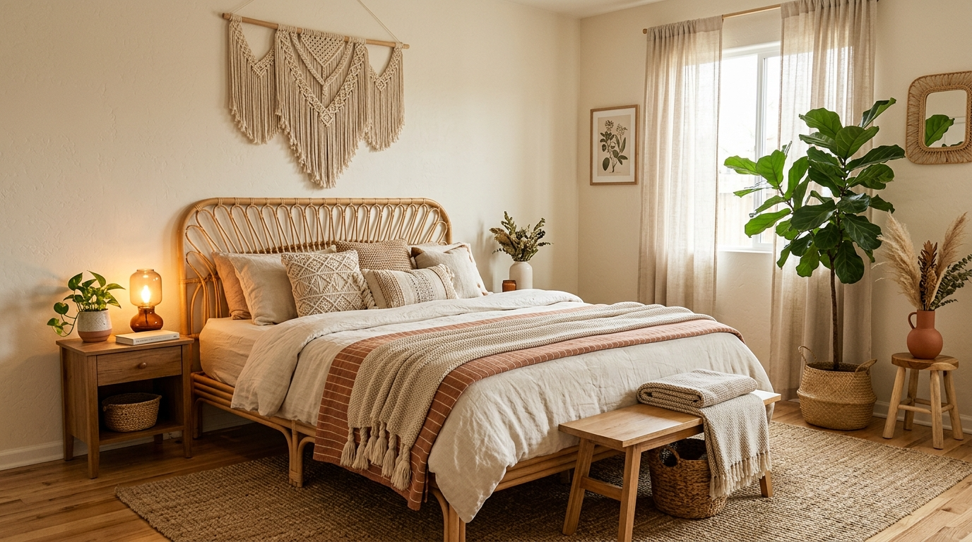 14 Charming Boho Bedroom Ideas for Relaxed Vibes