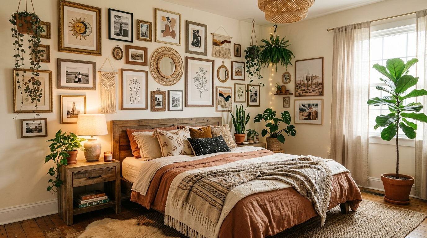 Charming Boho Bedroom Ideas for Relaxed Vibes idea 4