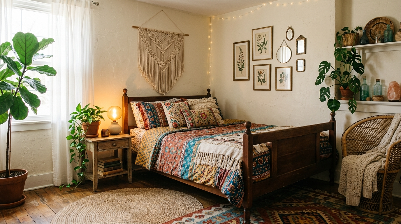 Charming Boho Bedroom Ideas for Relaxed Vibes idea 7
