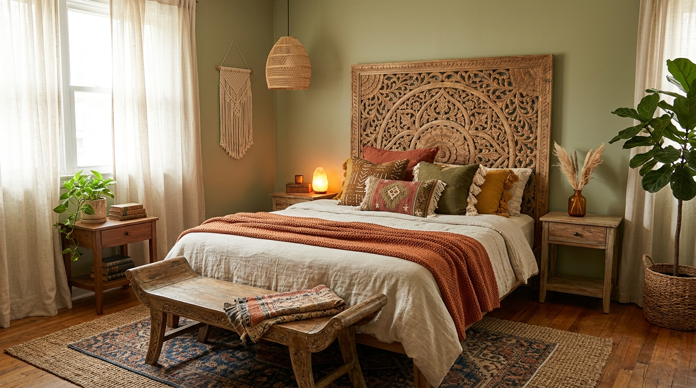 Charming Boho Bedroom Ideas for Relaxed Vibes idea 10