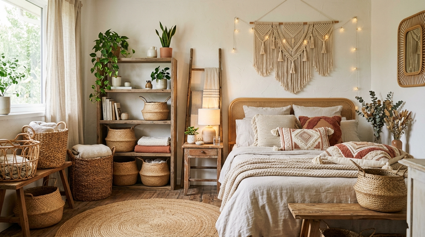 Charming Boho Bedroom Ideas for Relaxed Vibes idea 11