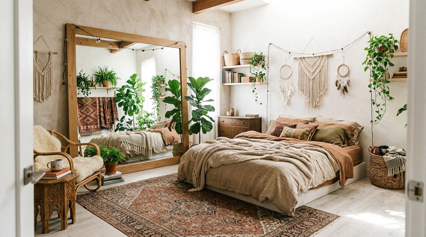 Charming Boho Bedroom Ideas for Relaxed Vibes idea 12