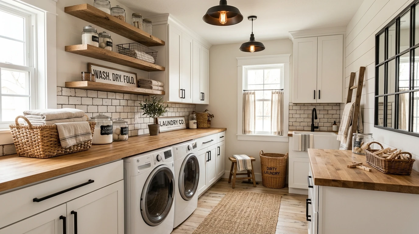 Farmhouse laundry idea 6