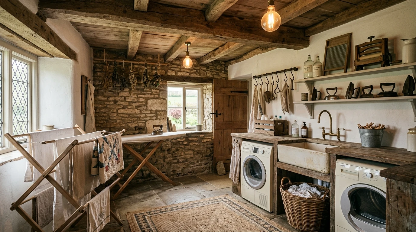 Farmhouse laundry idea 8
