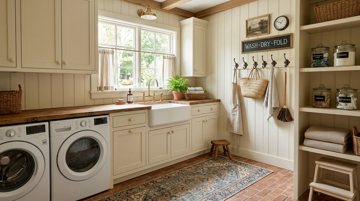 Farmhouse laundry idea 9
