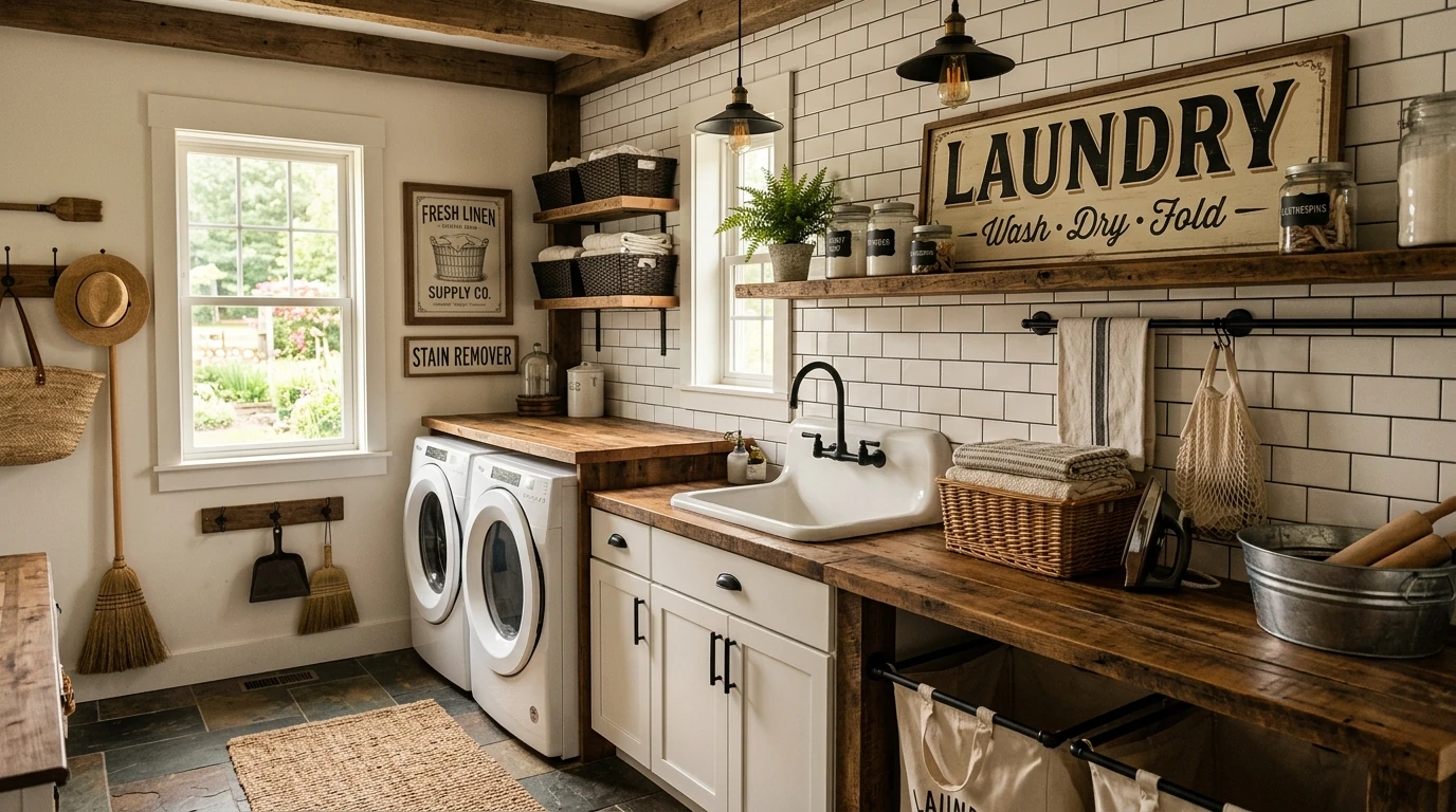 Farmhouse laundry idea 12