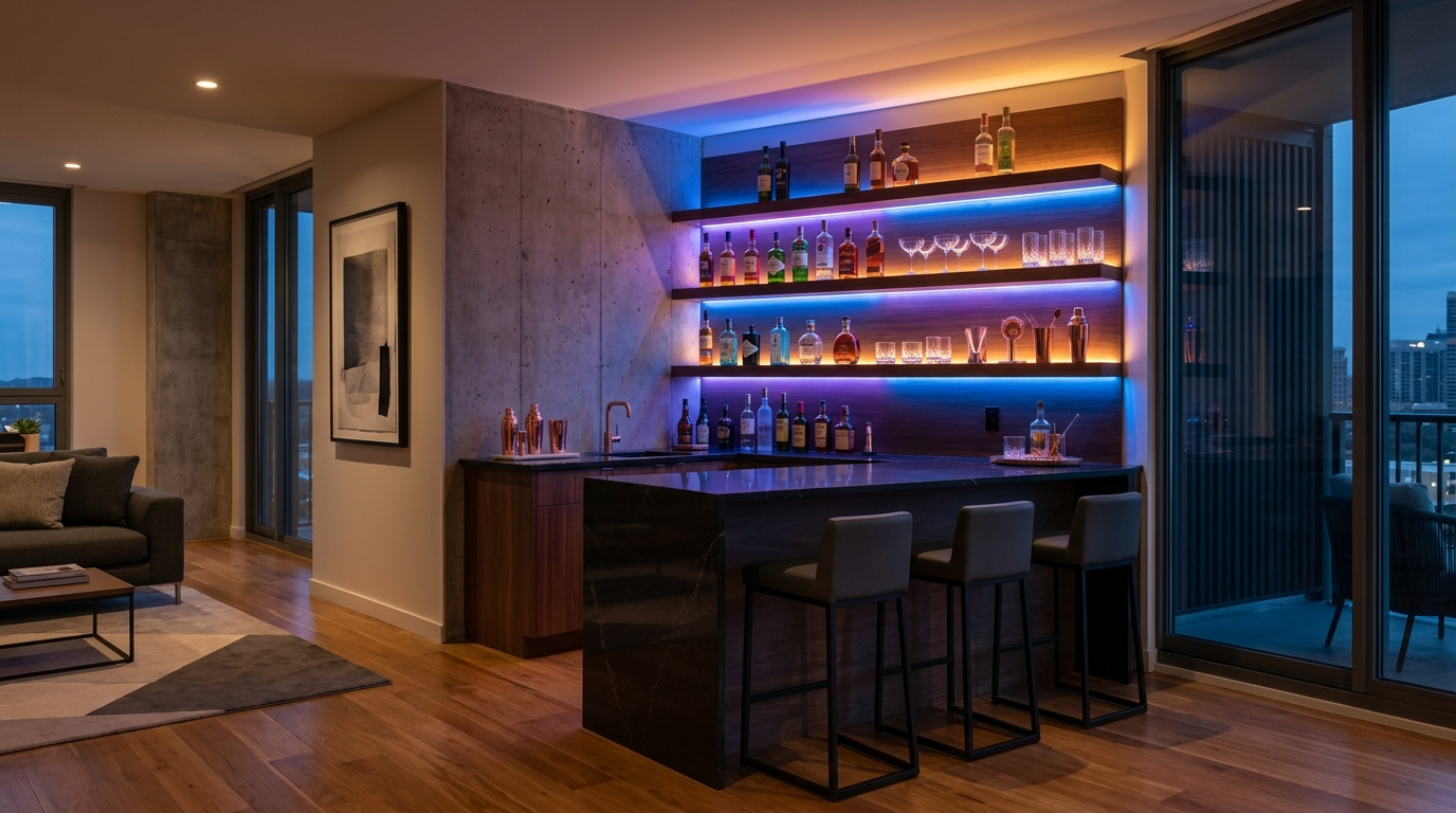 Chic Home Bar Setup Ideas for Stylish Entertaining idea 8