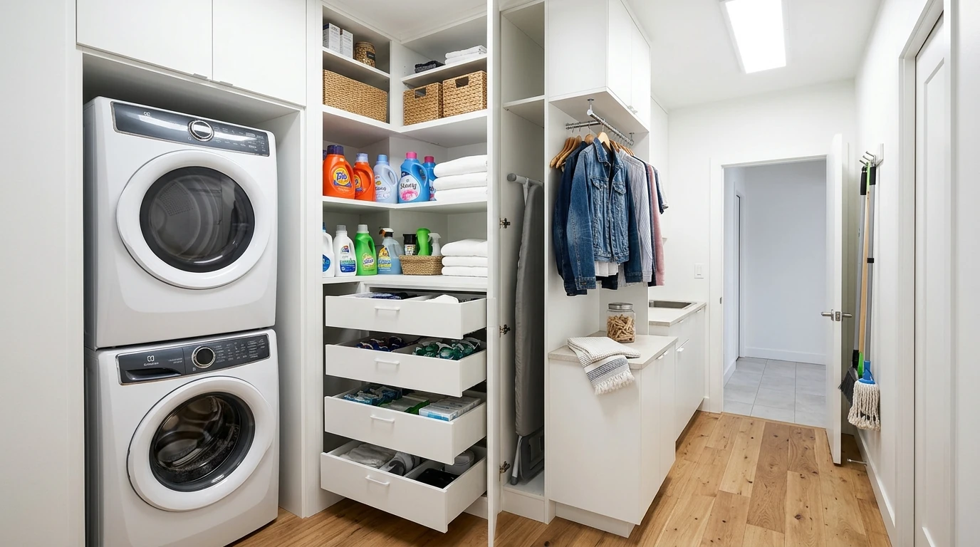 13 Clever Narrow Laundry Room Ideas for Tight and Awkward Spaces