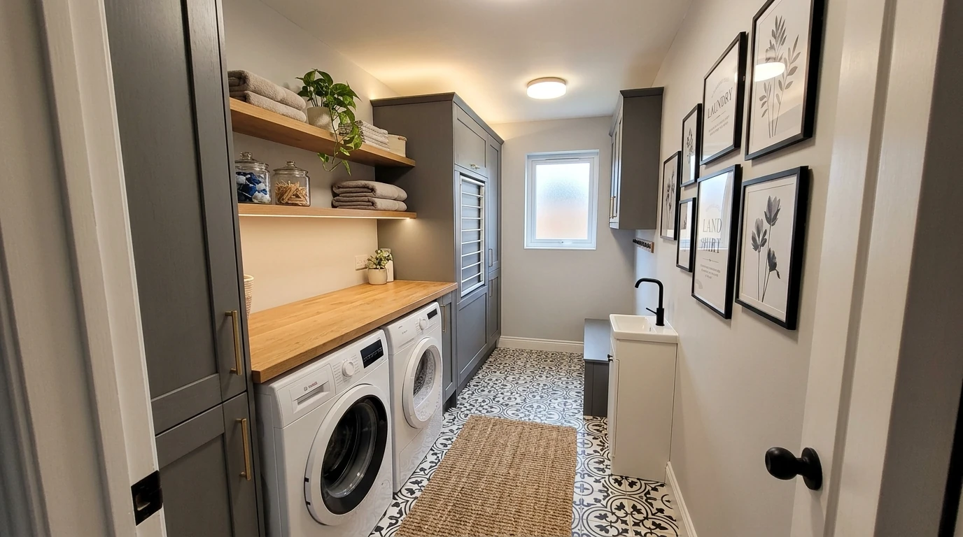 Narrow laundry room idea 13