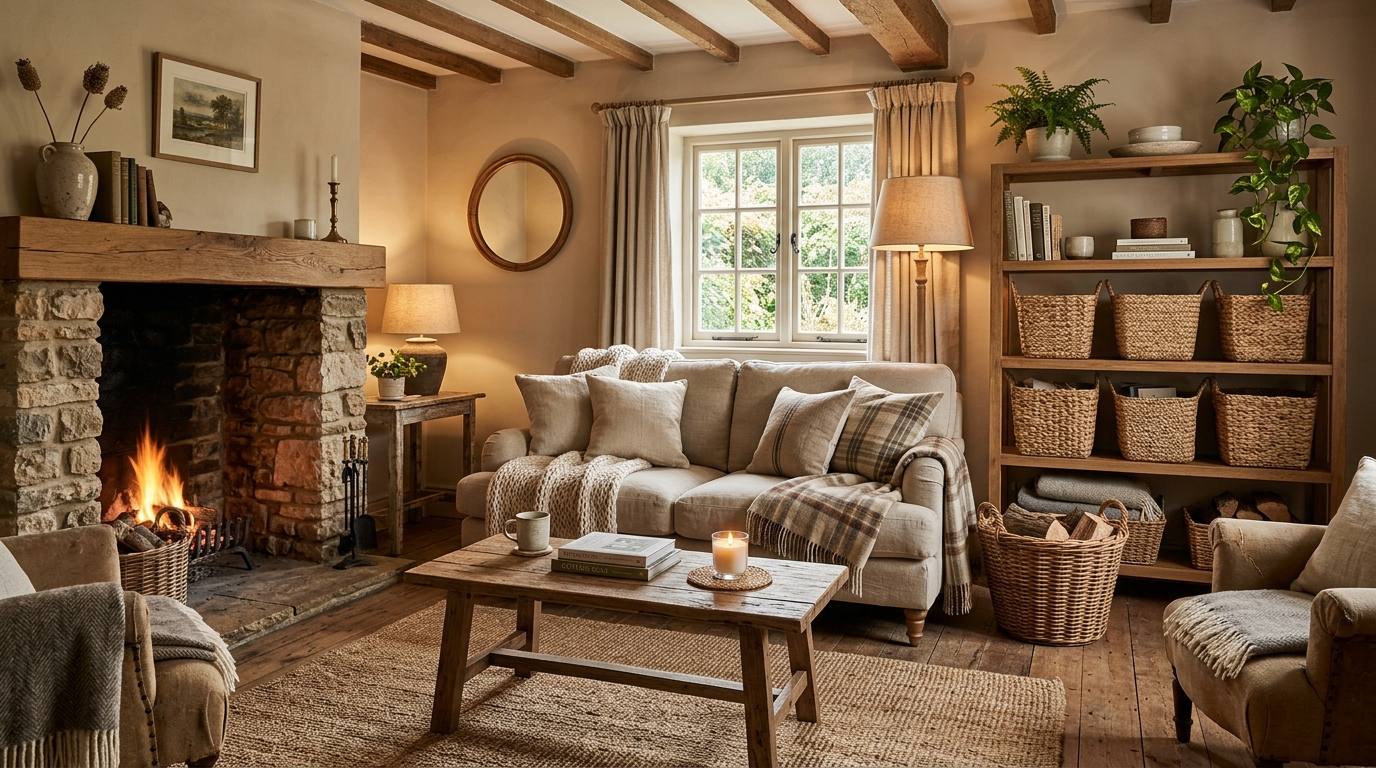 Cozy Cottage Living Room Ideas with Charming Character idea 15