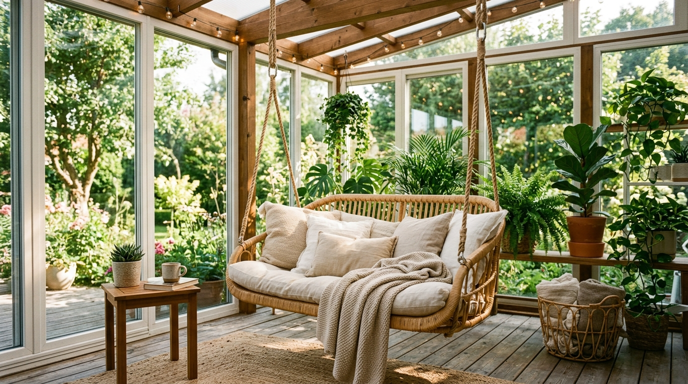 Cozy Sunroom Ideas Filled with Natural Light idea 9