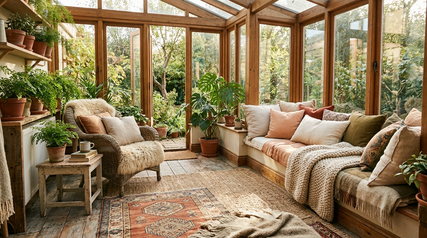 Cozy Sunroom Ideas Filled with Natural Light idea 14