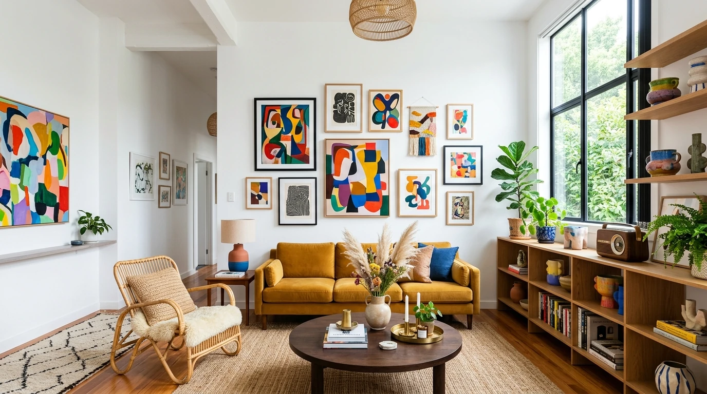 Modern eclectic apartment idea 4