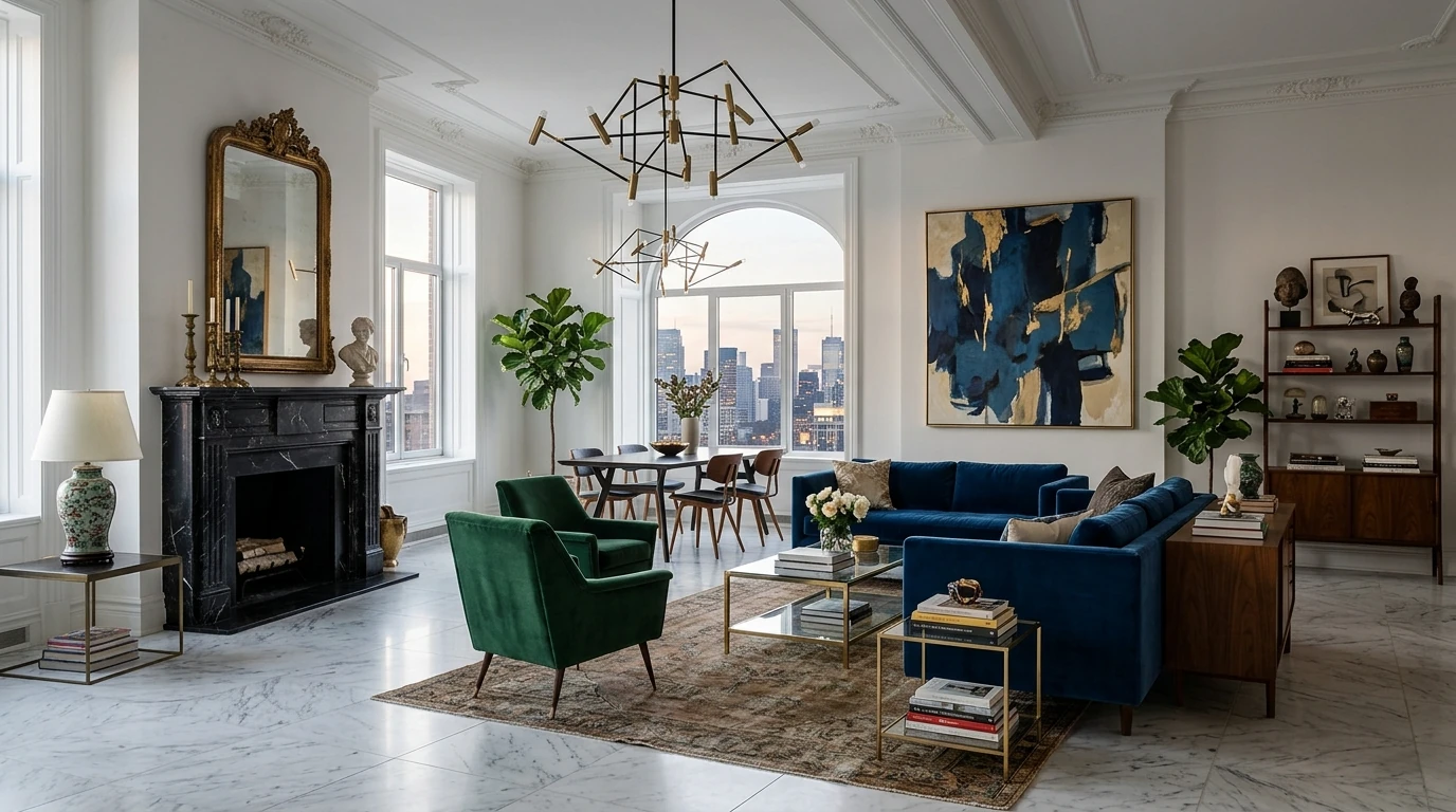Modern eclectic apartment idea 6