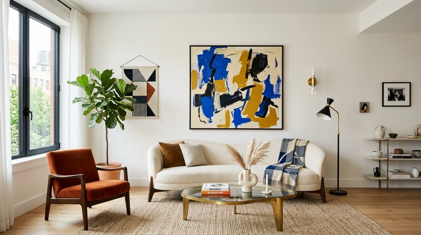 Modern eclectic apartment idea 9