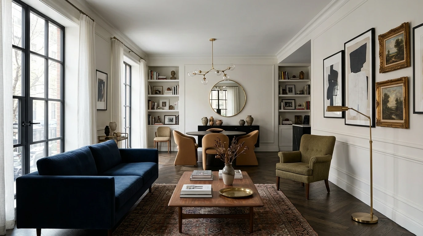 Modern eclectic apartment idea 13