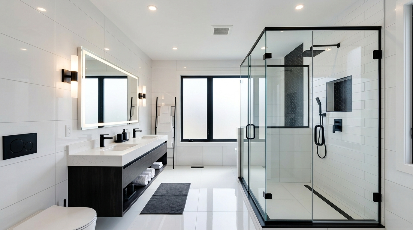 Elegant Black and White Bathroom Ideas for Timeless Contrast idea 7