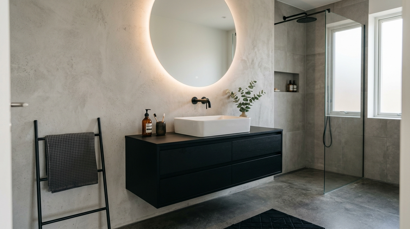Elegant Black and White Bathroom Ideas for Timeless Contrast idea 10