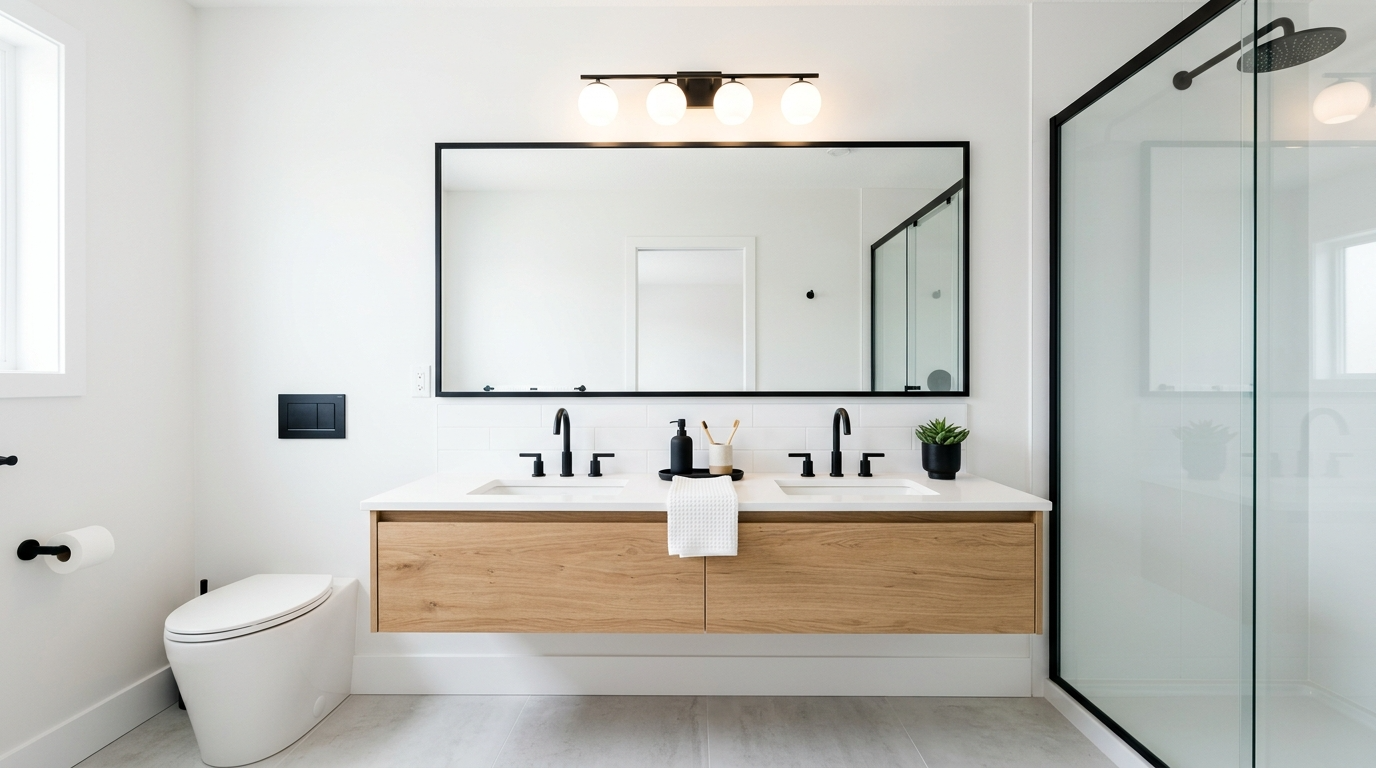 Elegant Black and White Bathroom Ideas for Timeless Contrast idea 11