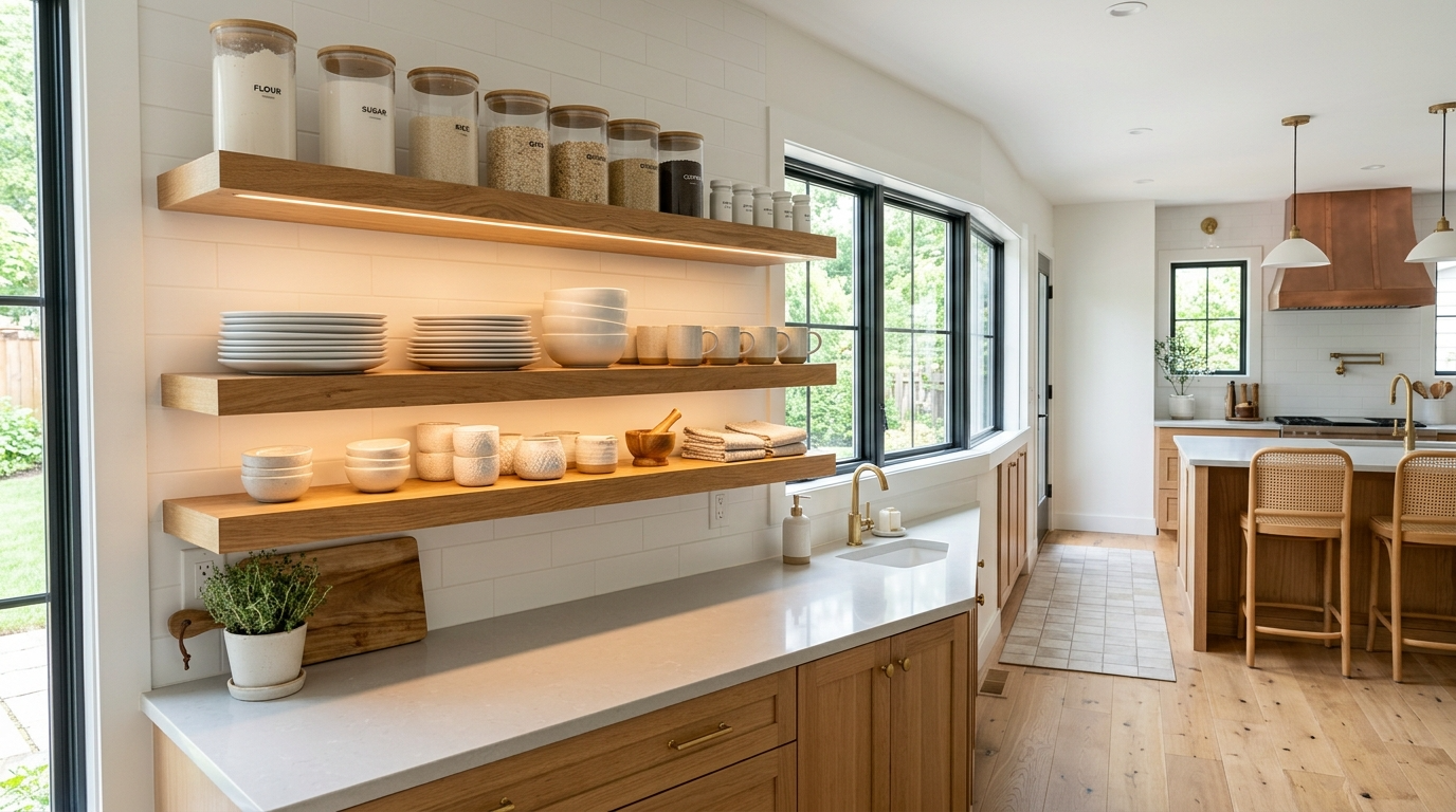 14 Functional Open Shelving Ideas for Stylish Storage