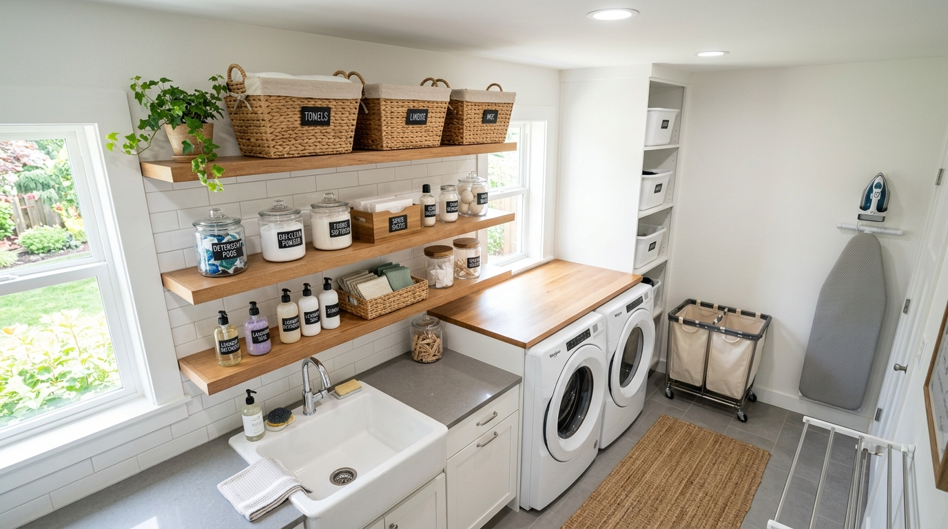 Functional Open Shelving Ideas for Stylish Storage idea 8