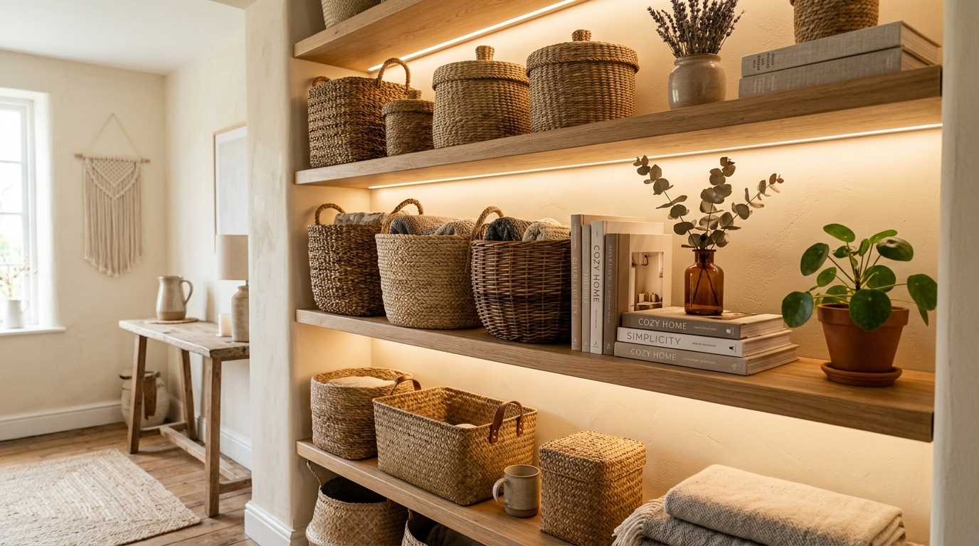 Functional Open Shelving Ideas for Stylish Storage idea 12