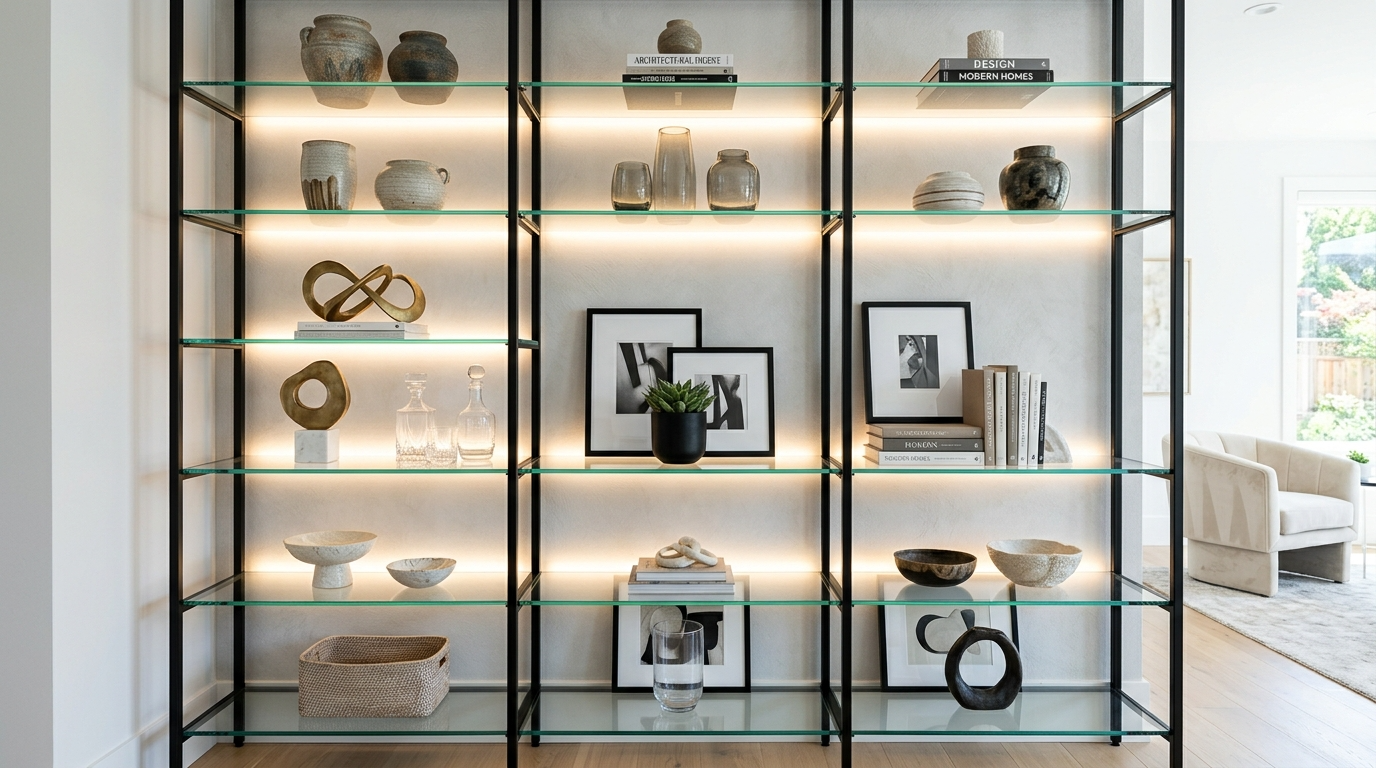 Functional Open Shelving Ideas for Stylish Storage idea 13