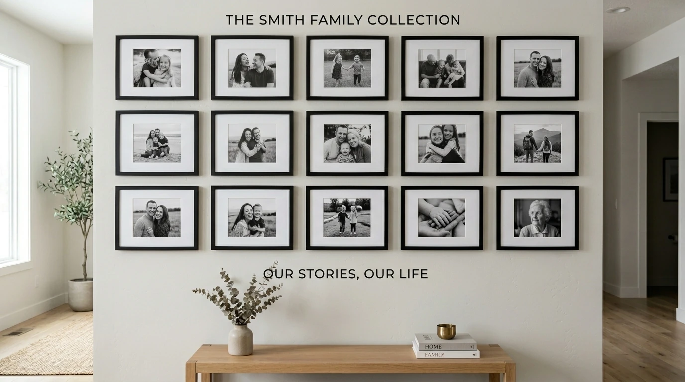 Photo wall decor idea 13