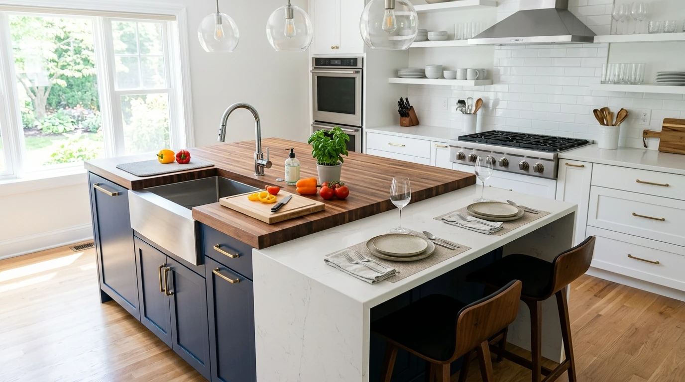 Inspiring Kitchen Island Decor Ideas for Stylish Functionality idea 14