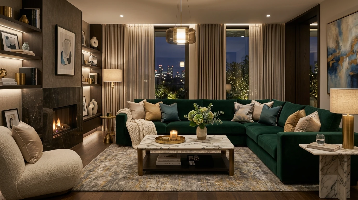 Plush living room idea 12