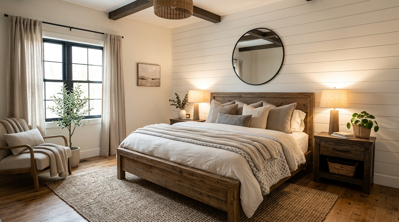 14 Modern Farmhouse Bedroom Ideas for Rustic Comfort