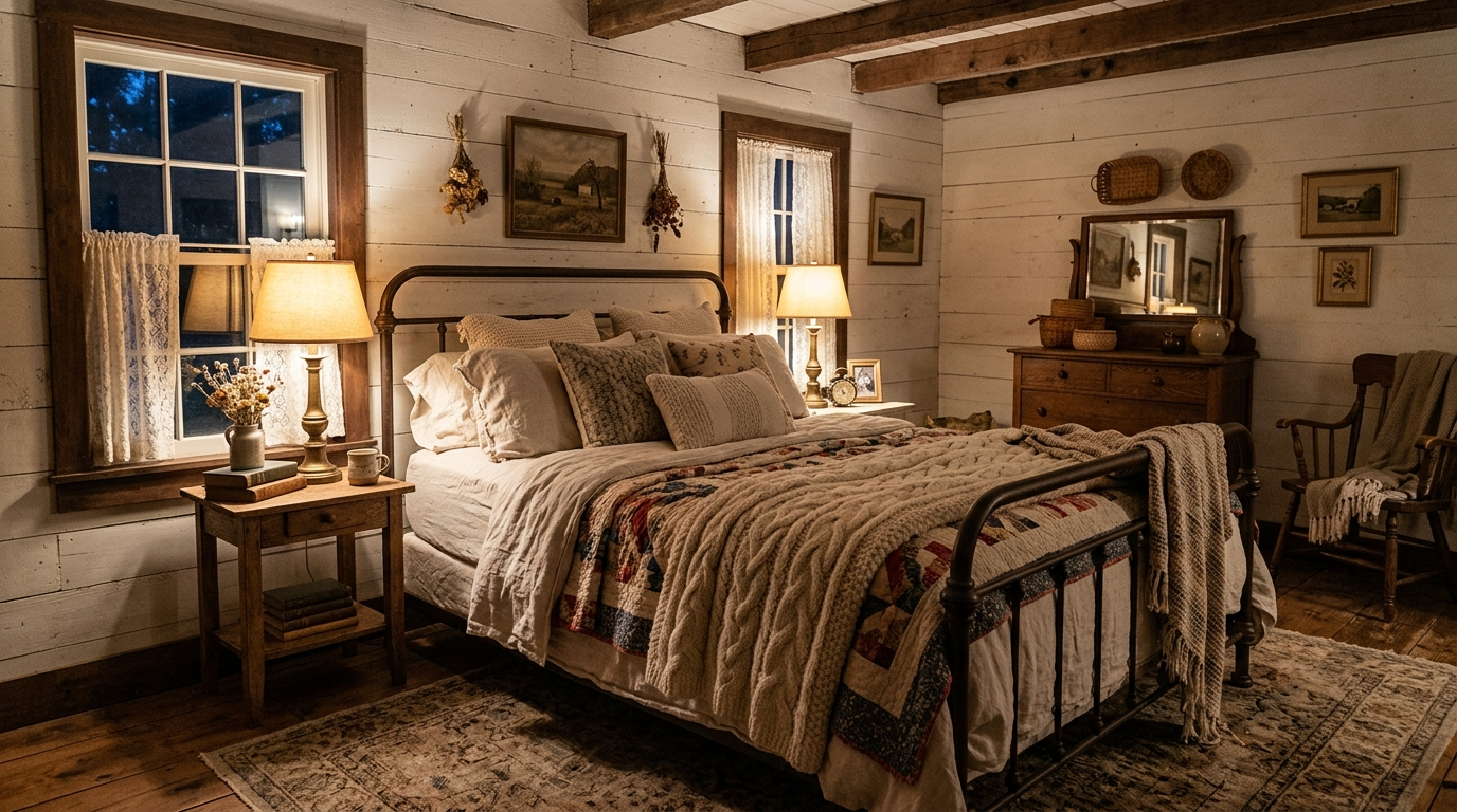 Modern Farmhouse Bedroom Ideas for Rustic Comfort idea 8