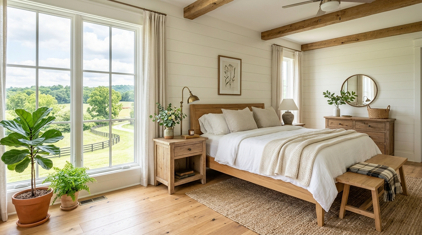 Modern Farmhouse Bedroom Ideas for Rustic Comfort idea 10