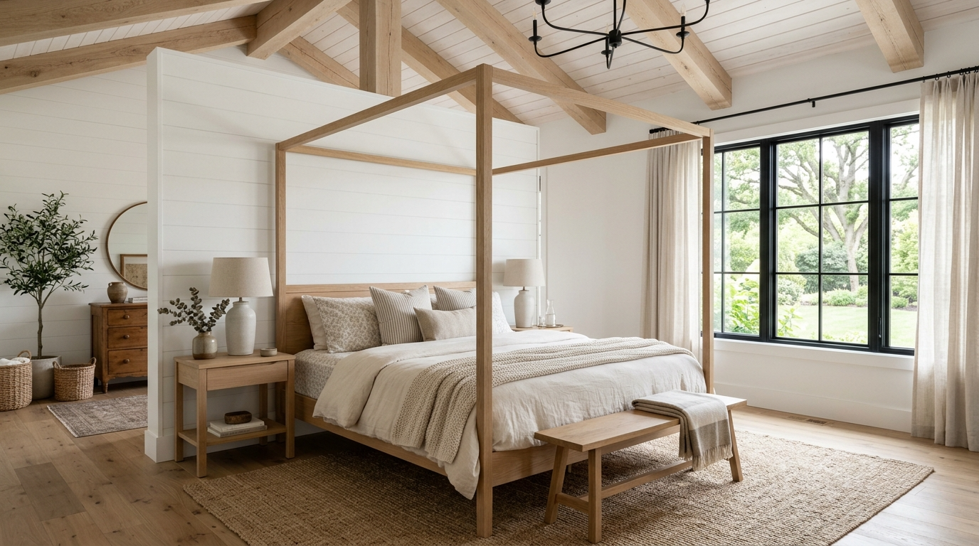 Modern Farmhouse Bedroom Ideas for Rustic Comfort idea 13