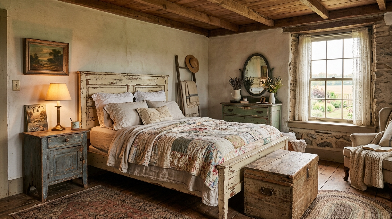 Modern Farmhouse Bedroom Ideas for Rustic Comfort idea 14