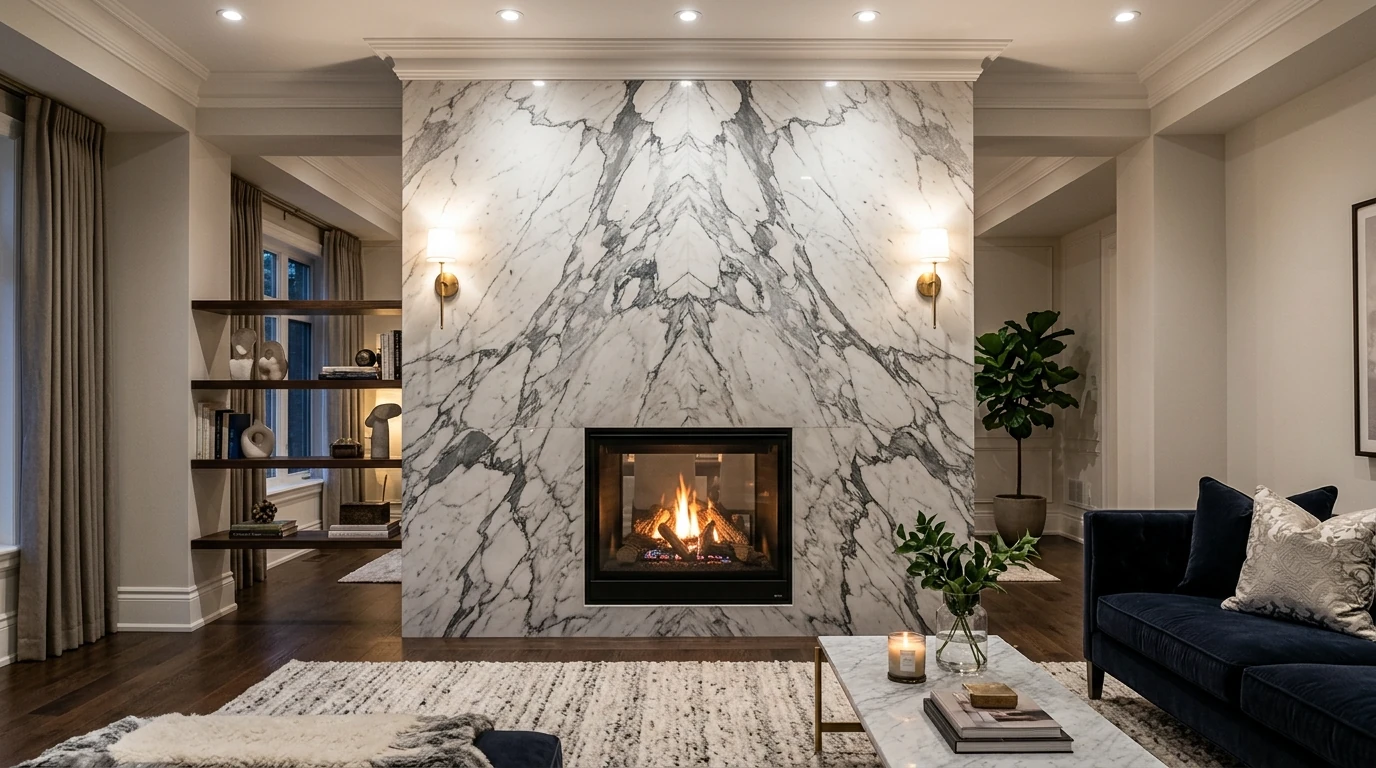Modern Fireplace Wall Ideas for a Cozy Statement Feature idea 2