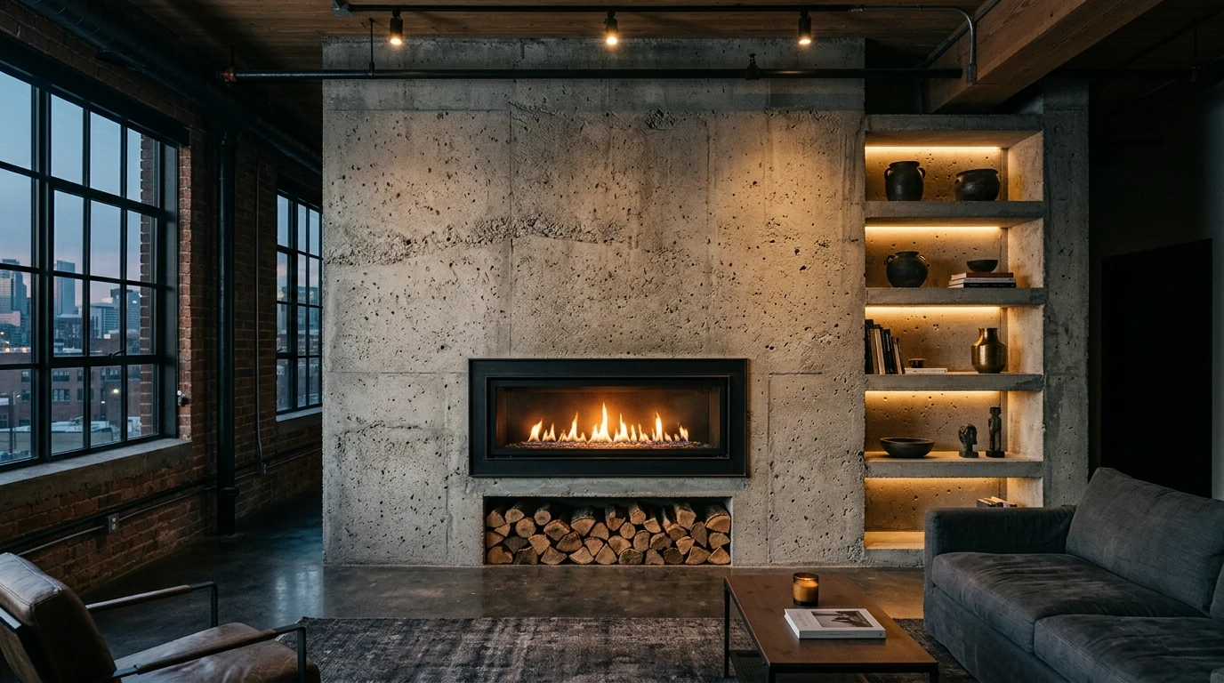Modern Fireplace Wall Ideas for a Cozy Statement Feature idea 4