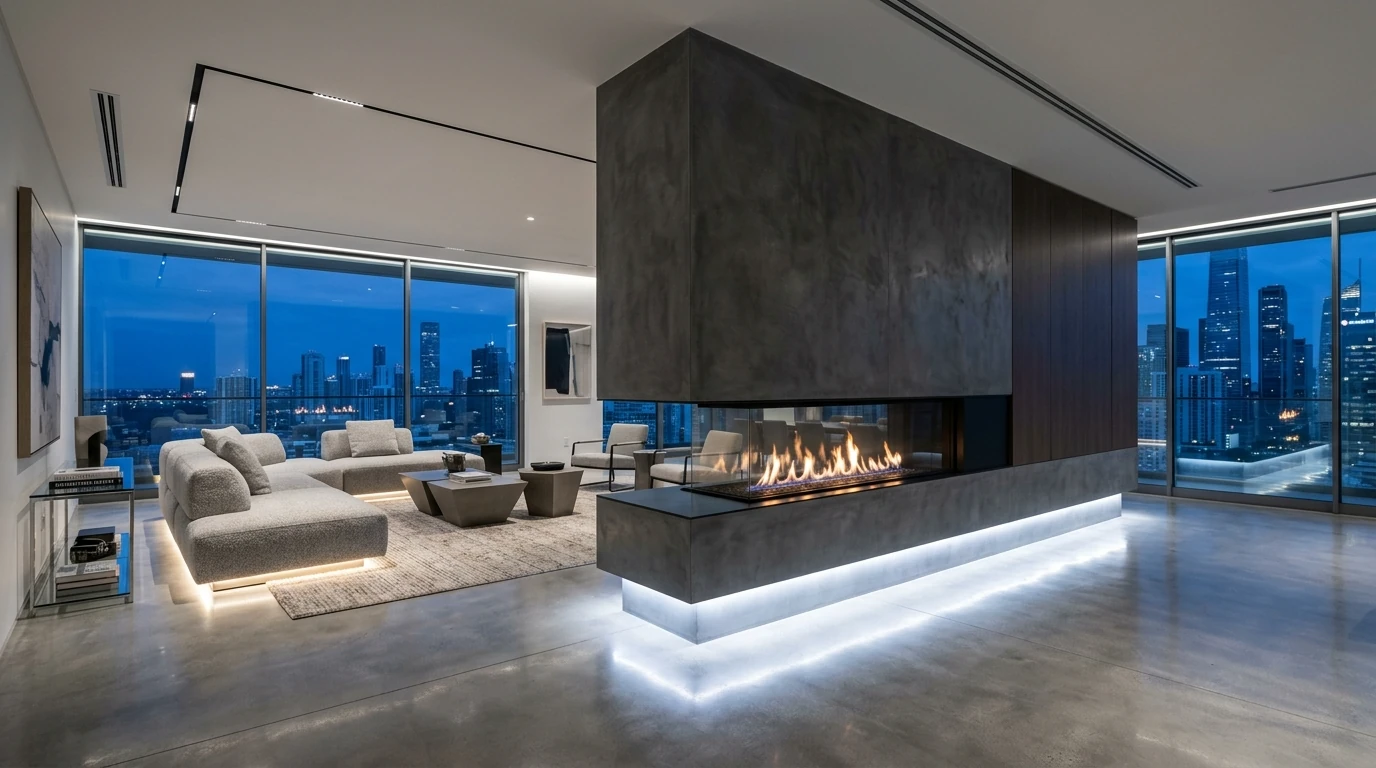 Modern Fireplace Wall Ideas for a Cozy Statement Feature idea 8