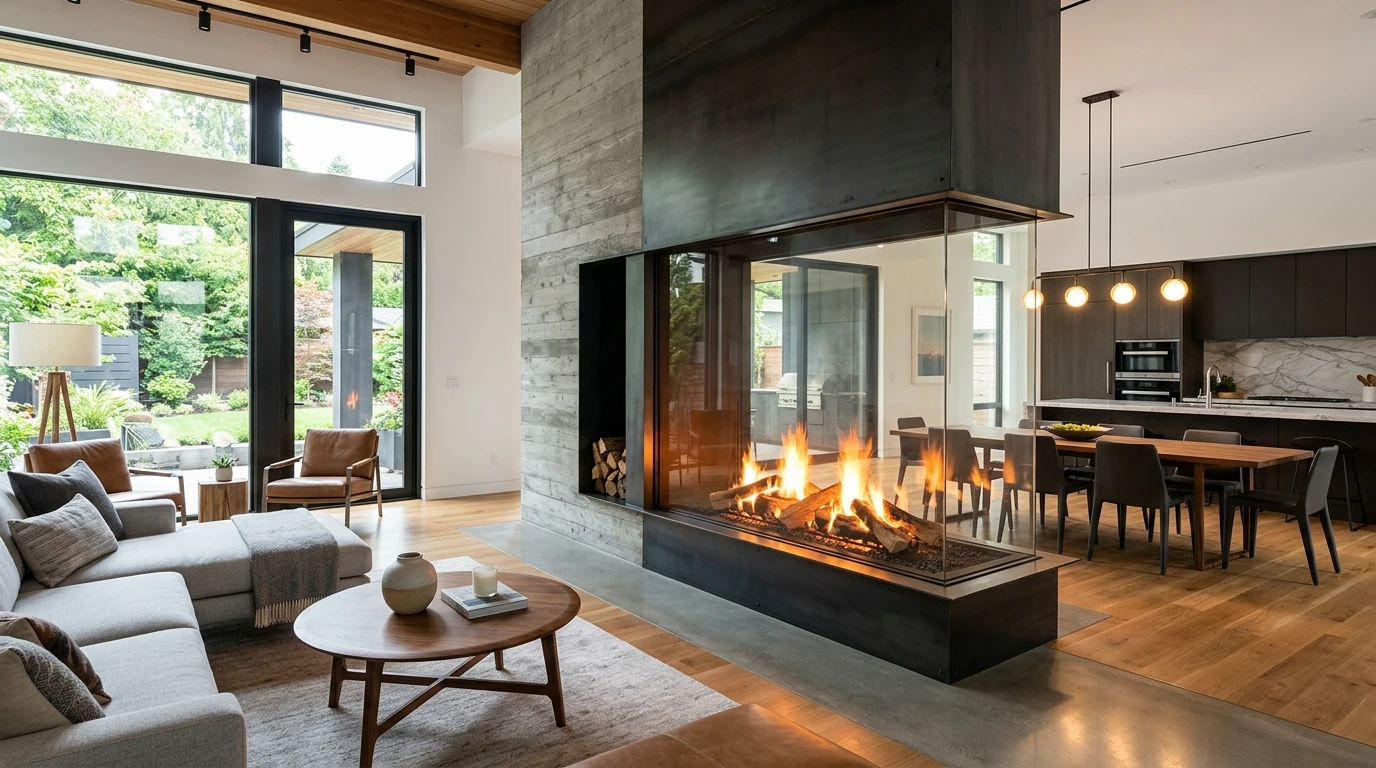 Modern Fireplace Wall Ideas for a Cozy Statement Feature idea 10