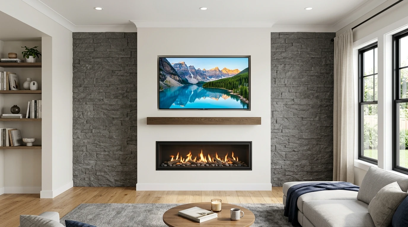 Modern Fireplace Wall Ideas for a Cozy Statement Feature idea 13